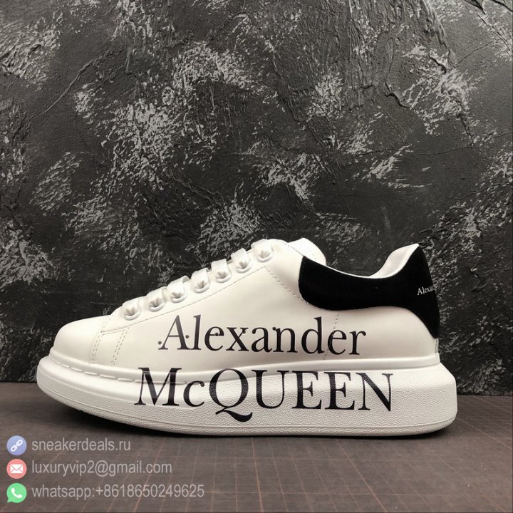 Alexander McQueen 5D Print 2019 Unisex Sneakers 376814 Black Logo